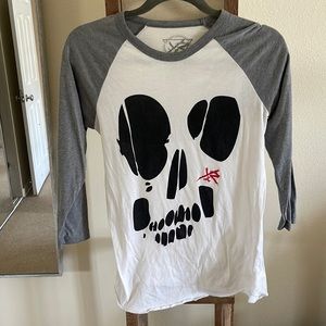 Young and Reckless 3/4 sleeve Halloween shirt size Small